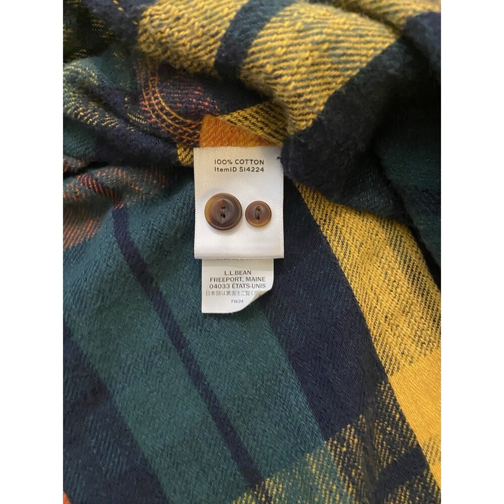 L.L. Bean Signature Heritage Vibrant Flannel Shirt Classic Dadcore Men’s L - Picture 10 of 13